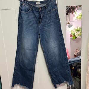 Free People Indigo Wide Leg Jeans